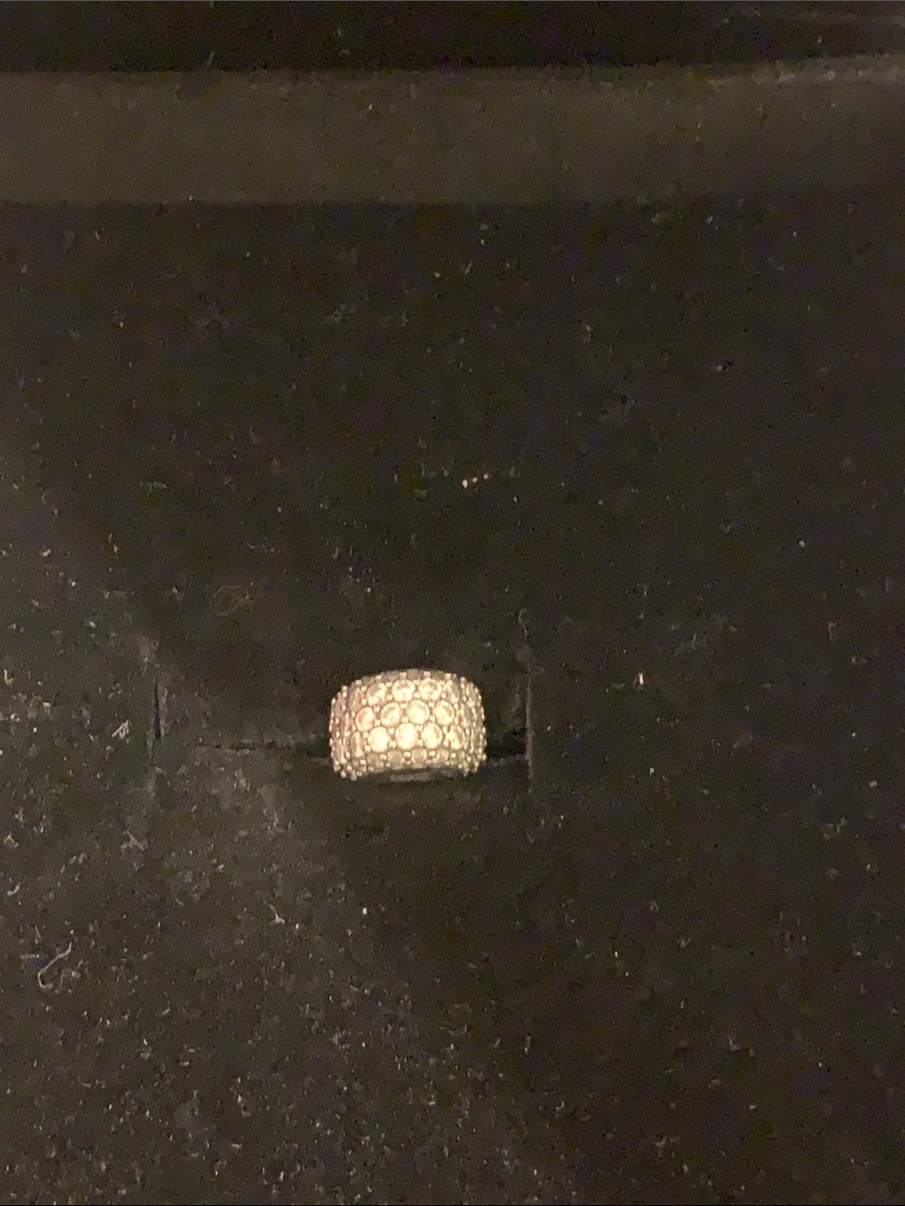 Pavé Crystal spacer - White/Silver Sparkle